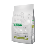 Сухий беззерновий корм Nature's Protection (Нейчер Протекшн) Superior Care White Dogs Grain Free White Fish Junior Small Breeds для юніорів малих (міні) порід з білим забарвленням шерсті та білою рибою, 10 кг