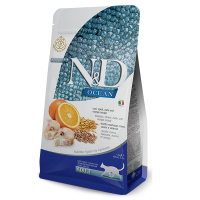 Сухий низькозерновий корм ( Фарміна ) Farmina N&D Low Grain Ocean Adult для дорослих котів з тріскою та апельсином 1,5 кг