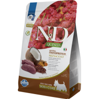 Сухий беззерновий корм Farmina (Фарміна) Dog N&D Quinoa Grain Free Skin & Coat Venison & Coconut Adult Mini для дорослих собак дрібних порід з олениною та кокосом 2.5 кг