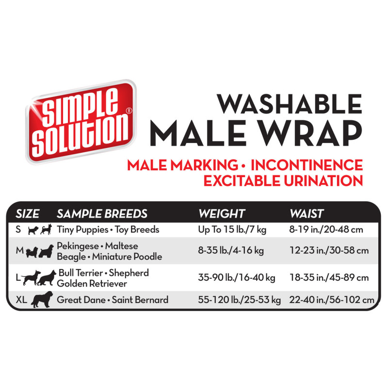 Гігієнічний пояс-протектор для кобелів SS Washable Male Wrap Small