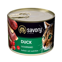 Влажный корм SAVORY с уткой для взрослых привередливых кошек, 200 г