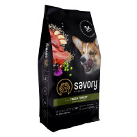 Сухий корм SAVORY з індичкою для стерилізованих собак усіх порід, 12 кг