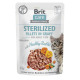 Вологий корм Brit Care Sterilized Fillets in Gravy Hearty Rubbit - для стерилізованих котів, філе в соусі з кроликом 85 г