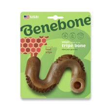 Іграшка для гризіння Benebone Tripe Bone Beef «Черево» зі смаком яловичого рубця для собак, розмір SMALL, до 13 кг