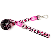 Поводок короткий для собак Max & Molly Short Leash Leopard Pink с леопардовым принтом, L