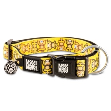 Нашийник для собак Max & Molly Smart ID Collar Monkey Maniac з принтом Мавпочки, XS