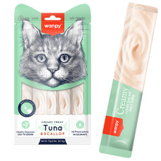 Кремові ласощі для котів Wanpy Creamy Lickable Treats Tuna & Scallop тунець з морським гребінцем 70 г