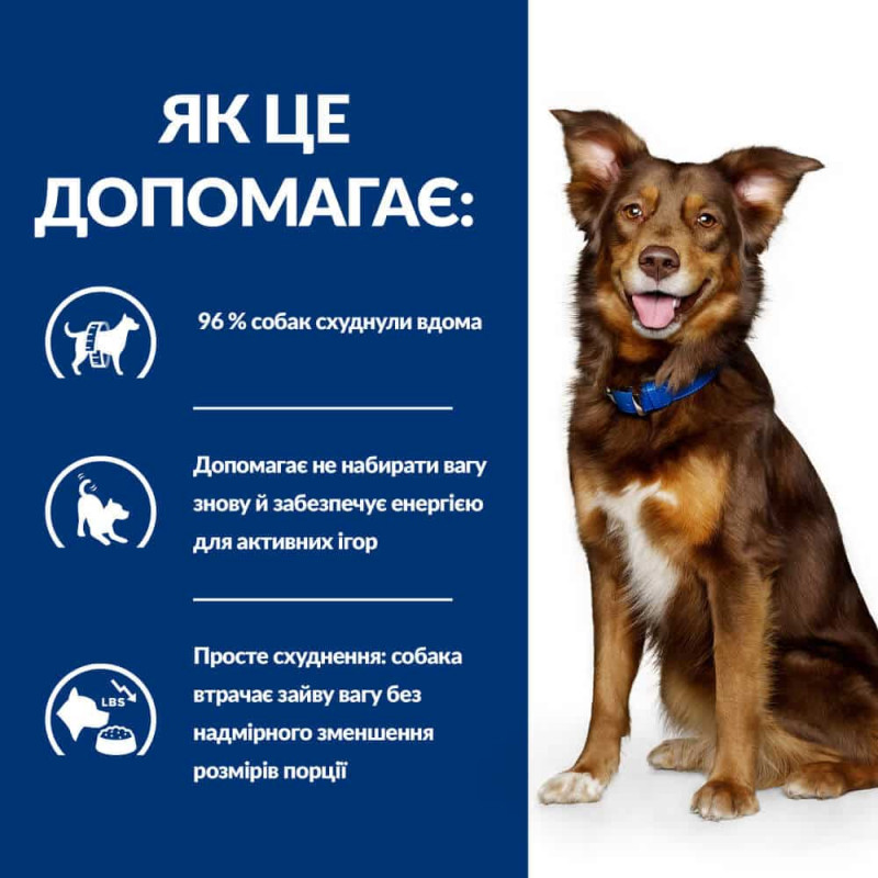 Сухий корм Hill's Prescription Diet Metabolic для собак з ягням і рисом, контроль і зниження ваги, 1,5 кг
