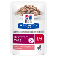 Вологий корм Hill's PRESCRIPTION DIET i/d для котів для підтримки травлення, з лососем, пауч 85 г