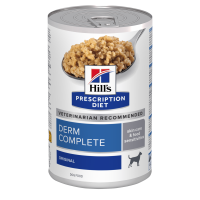 Вологий корм для собак Hill's Prescription Diet Derm Complete при харчовій алергії та атопічному дерматиті, консерва 370 г