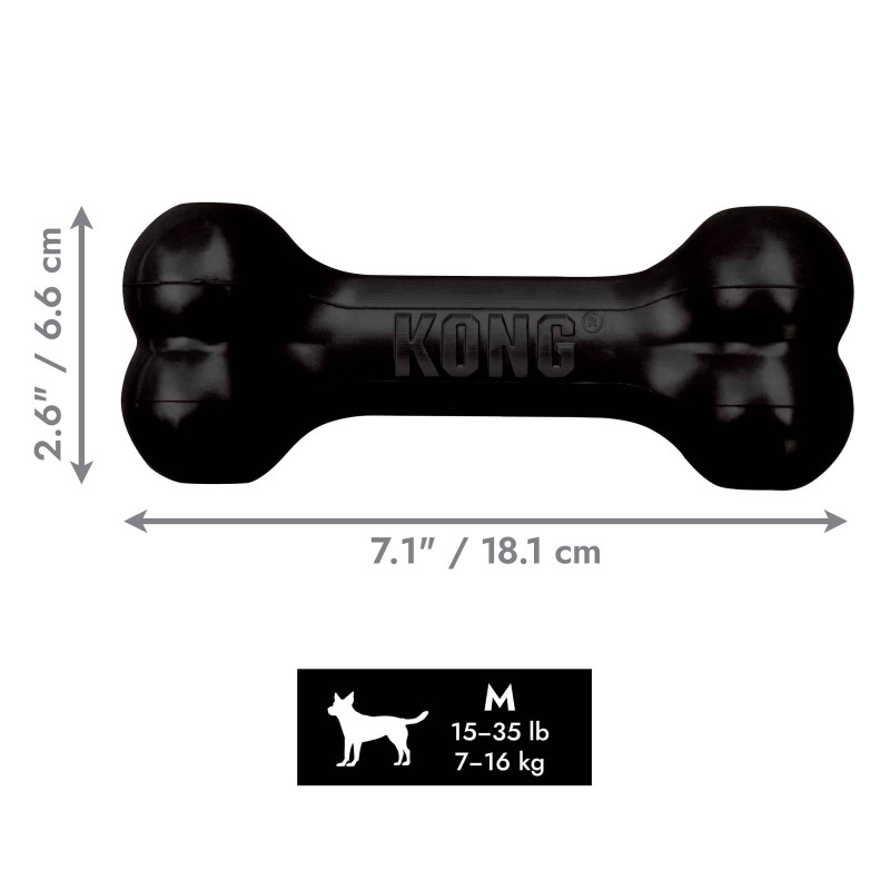 Іграшка для собак KONG Extreme Goodie Bone (для жування та наповнення ласощами), розмір M