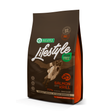 Сухий беззерновий корм Nature's Protection (Нейчер Протекшн) Lifestyle GF Salmon with Krill Adult Small and Mini Breeds для собак малих і мініатюрних порід з лососем та крилем, 1,5 кг