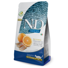Сухий беззерновий корм ( Фарміна ) Farmina N&D Grain Free Ocean Herring and Orange Neutered Adult для дорослих стерилізованих котів з оселедцем і апельсином 1,5 кг