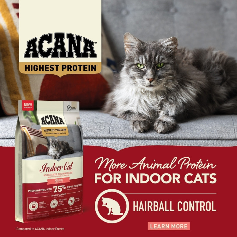 Сухий корм ACANA Highest Protein Indoor Cat з куркою, індичкою та оселедцем для домашніх котів, 4.5 кг
