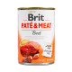 Вологий корм для собак Brit Care Pate & Meat з яловичиною та індичкою, 400 г