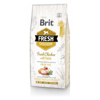 Сухой корм Brit Fresh Adult (курица и картофель) для взрослых собак всех пород, 12кг 