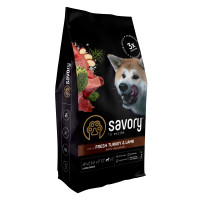 Сухий корм SAVORY з ягням та індичкою для дорослих собак Large, 12 кг