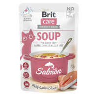 Вологий корм Brit Care Soup Salmon - для дорослих котів, суп з лососем 75 г