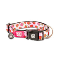 Ошейник для собак Max & Molly Smart ID Collar Strawberry Dream с принтом Клубничная мечта, M