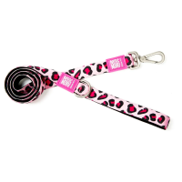 Поводок короткий для собак Max & Molly Short Leash Leopard Pink с леопардовым принтом, М