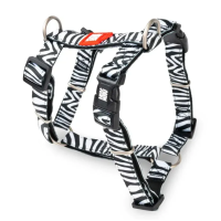 Шлейка для собак Max & Molly H-Harness Zebra з принтом Зебра, XS