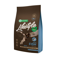 Сухий беззерновий корм Nature's Protection (Нейчер Протекшн) Lifestyle GF Sterilised White Fish для стерилізованих котів з білою рибою, 1,5 кг