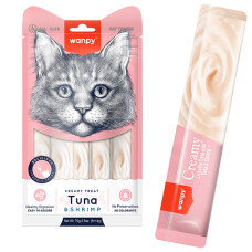 Кремові ласощі для котів Wanpy Creamy Lickable Treats Tuna & Shrimp тунець з креветками 70 г