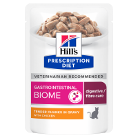 Вологий корм Hill's PRESCRIPTION DIET Gastrointestinal Biome для котів при захворюваннях шлунково-кишкового тракту, з куркою, пауч 85 г