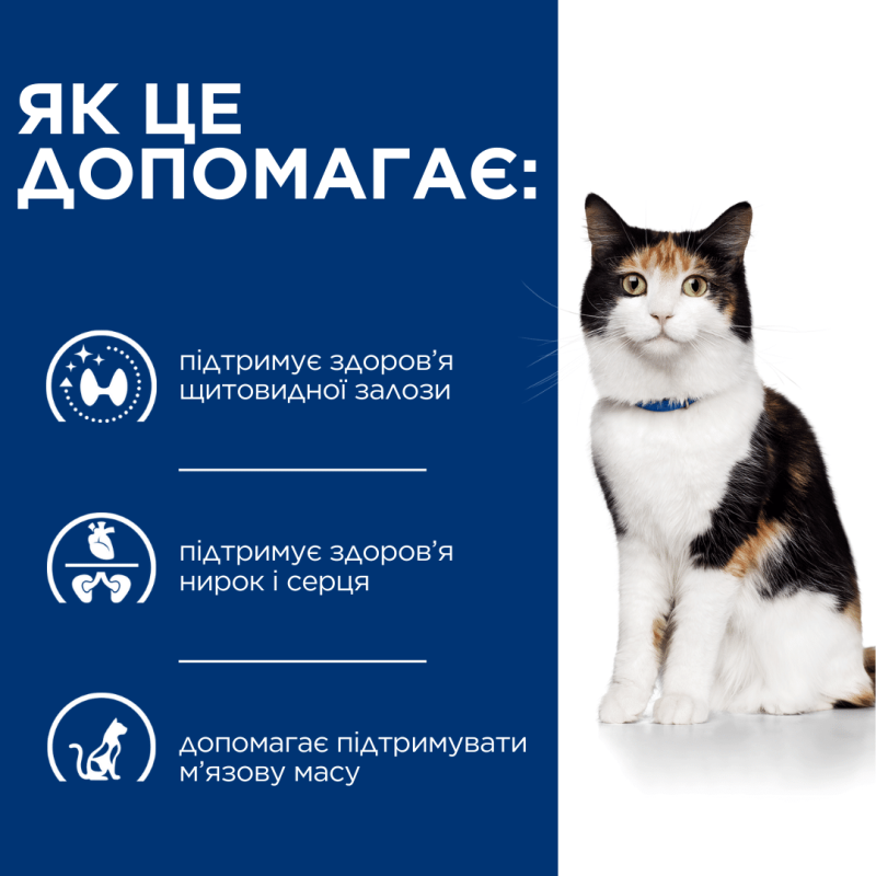 Сухий корм Hill's PRESCRIPTION DIET y/d Thyroid Care для котів для підтримки здоров’я щитоподібної залози, 3 кг