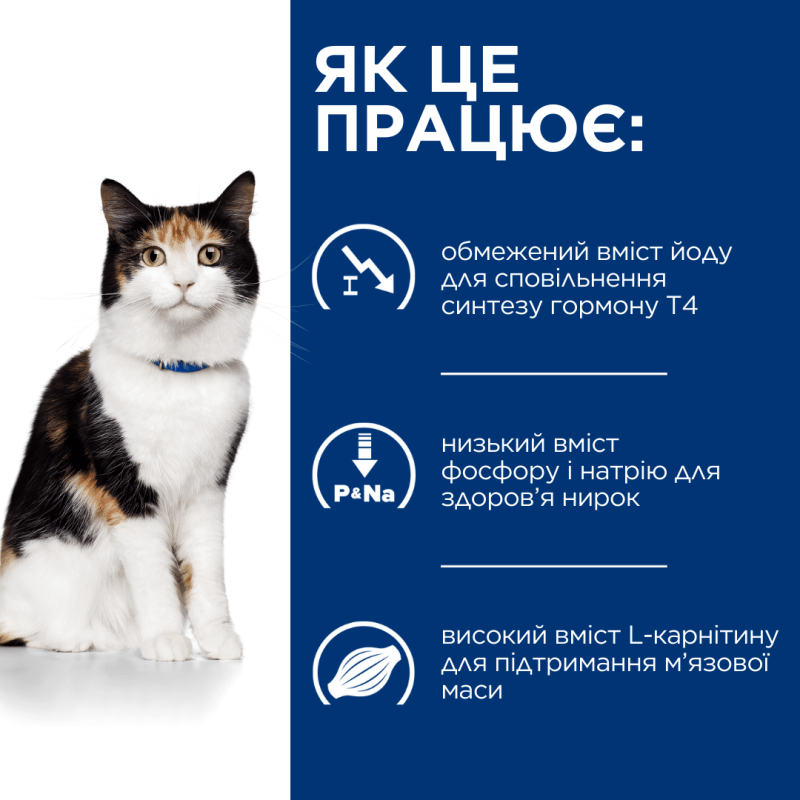 Сухий корм Hill's PRESCRIPTION DIET y/d Thyroid Care для котів для підтримки здоров’я щитоподібної залози, 3 кг