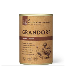Вологий корм для дорослих собак Grandorf DUCK & TURKEY з качкою та індичкою, 400 г