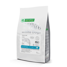 Сухий беззерновий корм Nature's Protection (Нейчер Протекшн) Superior Care White Dogs Grain Free White Fish All Sizes & Life Stages для собак усіх розмірів і стадій життя з білим забарвленням шерсті та білою рибою, 4 кг