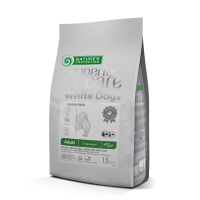 Сухий беззерновий корм Nature's Protection (Нейчер Протекшн) Superior Care White Dogs Grain Free Insect Adult Small Breeds для дорослих собак малих (міні) порід з білим забарвленням шерсті та протеїном комах, 1,5 кг