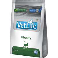 Сухий корм ( Фарміна ) Farmina Vet Life Obesity для дієтичного харчування та зниження зайвої ваги у дорослих котів, з куркою 5 кг
