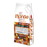 Сухой корм Monge Dog Bwild Grain Free с уткой для щенков и юниоров, 15 кг