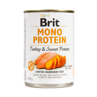 Вологий корм для собак Brit Mono Protein Turkey & Sweet Potato з індичкою та бататом, 400 г