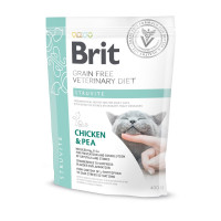 Сухий беззерновий корм Brit Grain Free VetDiet Cat Struvite - для котів, при сечокам'яній хворобі, з куркою та горохом 400 г