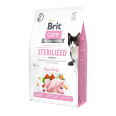 Сухий беззерновий корм Brit Care Cat Grain Free Sterilized Sensitive - для стерилізованих котів з чутливим травленням з кроликом 2 кг