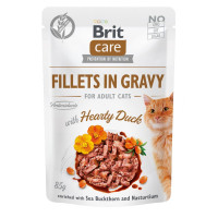 Вологий корм Brit Care Cat Pouch Fillets in Gravy - для дорослих котів, філе в соусі з качкою 85 г