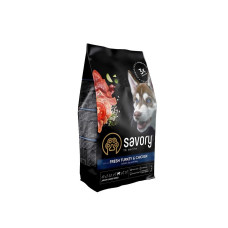 Сухий корм SAVORY з індичкою та куркою для юніорів великих порід, 3 кг