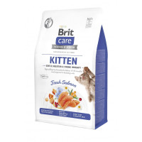 Сухий беззерновий корм Brit Care Cat Grain Free by Nutrition Kitten Gentle Digestion Strong Immunity - для кошенят, з лососем 400 г