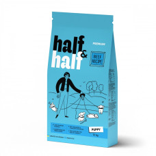 Сухий корм Half&Half (яловичина) для цуценят усіх порід, 12 кг