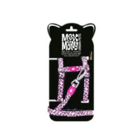 Cat Harness/Leash Set - Leopard Pink/1 Size