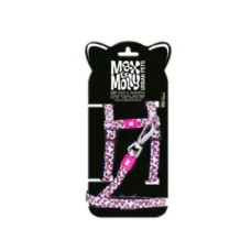 Cat Harness/Leash Set - Leopard Pink/1 Size