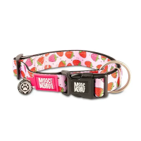 Нашийник для собак Max & Molly Smart ID Collar Strawberry Dream з принтом Полунична мрія, S