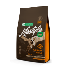 Сухий беззерновий корм Nature's Protection (Нейчер Протекшн) Lifestyle GF Salmon with Krill Juniors All Breeds для юніорів усіх порід з лососем та крилем, 1,5 кг