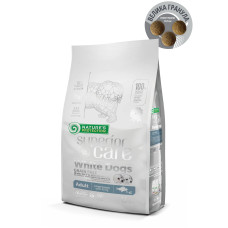 Сухий беззерновий корм Nature's Protection (Нейчер Протекшн) Superior Care White Dogs Grain Free White Fish Adult Large Breeds для дорослих собак великих порід з білим забарвленням шерсті та білою рибою, 1,5 кг