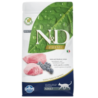 Сухой беззерновой корм (Фармина) Farmina N&D Grain Free Prime Lamb and Blueberry Adult для взрослых кошек с ягненком и черникой 1,5 кг