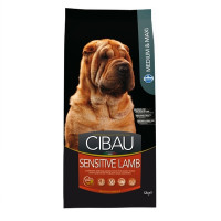 Сухой корм (Фармина) Farmina Cibau Sensitive Adult Medium and Maxi для взрослых собак средних и крупных пород с чувствительным пищеварением, с ягнёнком 12 кг