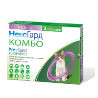 Краплі від бліх, кліщів та гельмінтів NexGard Combo (Нексгард Комбо) - для котів вагою до 2.5 кг